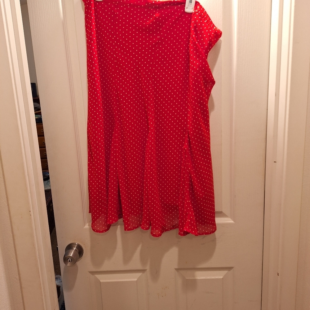 Jaclyn Smith Red Polka Dot Skirt 1X